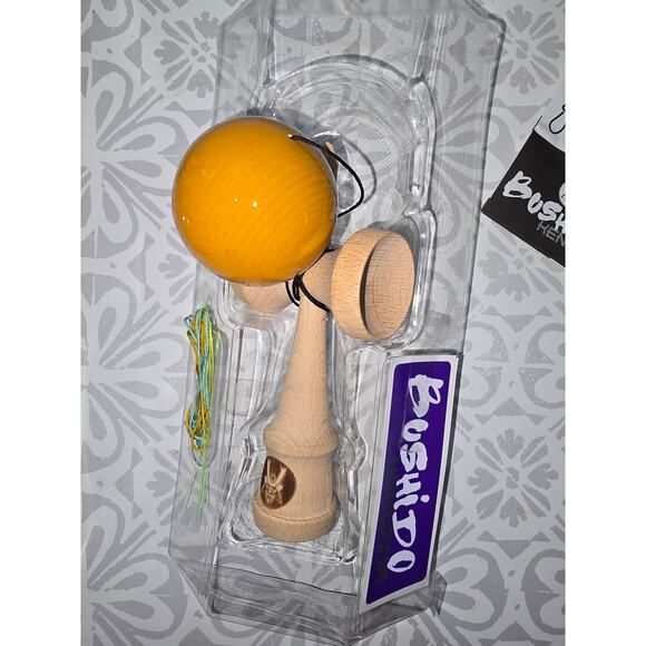 New Open Box -Bushido Kendama “Ultimate” Skill Toy – Beechwood Ken + Yellow Tama - Picture 13 of 16